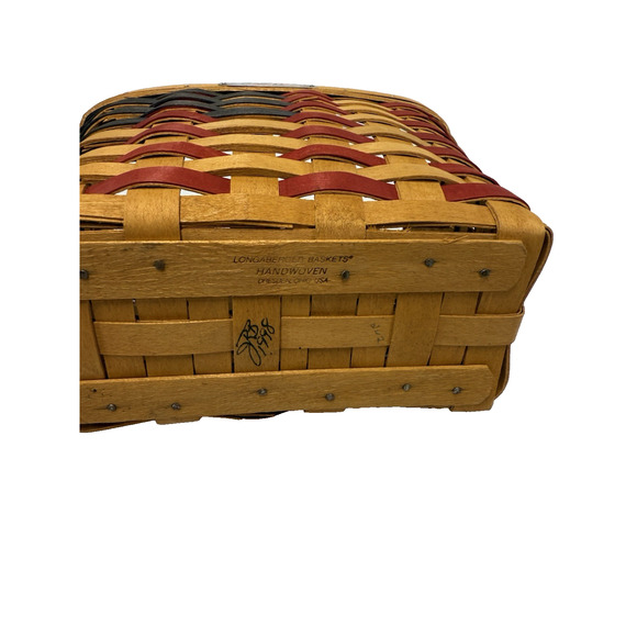 1998 Longaberger 25th Anniversary Basket Swinging Handle 8.75"L x 4.75"W x 6.5"H - Picture 4 of 4